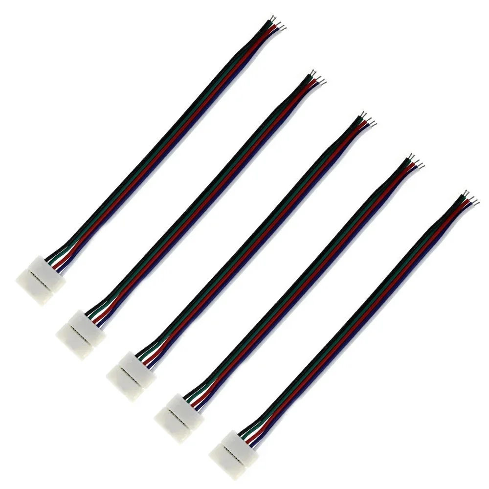 

5 шт., 10 мм, 12 мм, L-образная форма, Т-образная форма, без пайки, легкий разъем, стыковая линия, 3-контактный, 4-контактный, 5-контактный, 6-контактный, для светодиодной ленты RGB RGBW RGBCCT