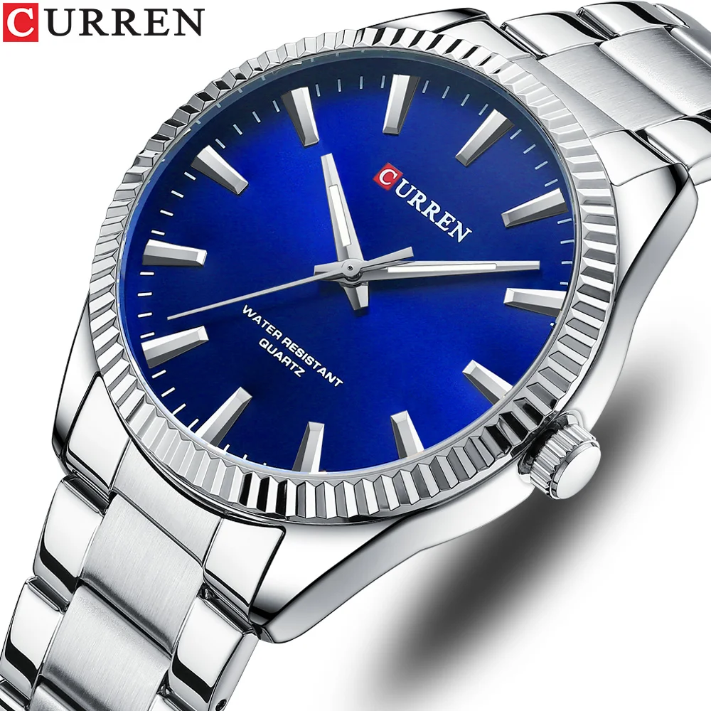 

CURREN 8425 Simple Businss Men Wristwatches with Luminous Hands Stainless Steel Clock for Male Fashion Casual Quartz Watches