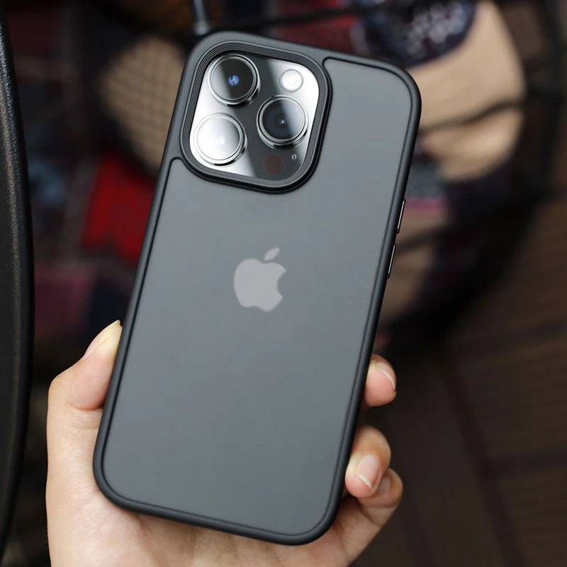 

Luxury Shockproof Armor Matte Transparent Case For iPhone 14 13 12 Pro Max Shockproof Silicone Bumper Hard PC Cover Capa