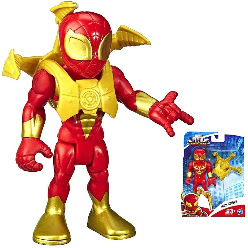 

MARVEL Figure for Child Super Hero Adventures Collectible 5" Iron Spider Action Figure with Spider-Arms Accessory Toys for Kids