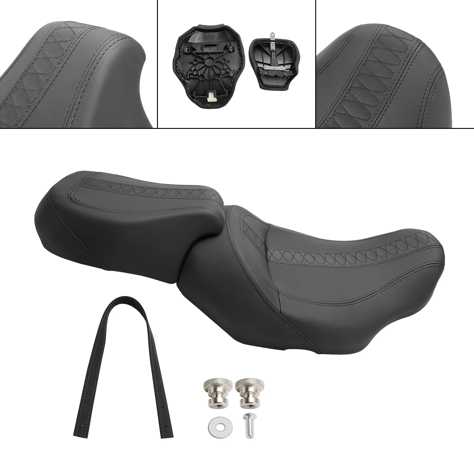 Фото Полная подушка пассажирского сиденья Rider оранжевого цвета подходит для Touring Cvo Glide 2023-2024 оранжевый №2