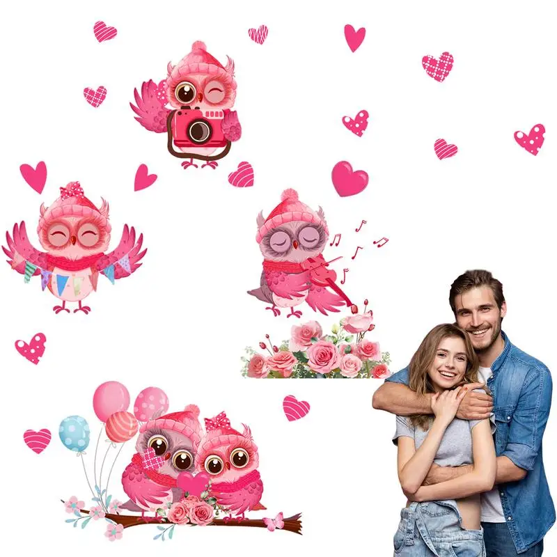 Наклейки в форме сердца на день Святого Валентина водонепроницаемые