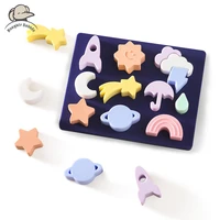 baby toy silicone puzzle montessori education learning celestial weather toy for children shape matching game for kids bpa free