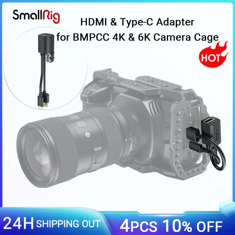 Переходник SmallRig HDMI/USB/Type-C для камеры BMPCC 4K и 6K, L-образный кронштейн для карманного кинотеатра Blackmagic, аксессуары для камеры 2960