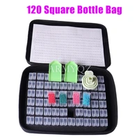 5d diamond painting accessories storage box 120 slot diy diamond embroidery tools beads storage container jar zippered case