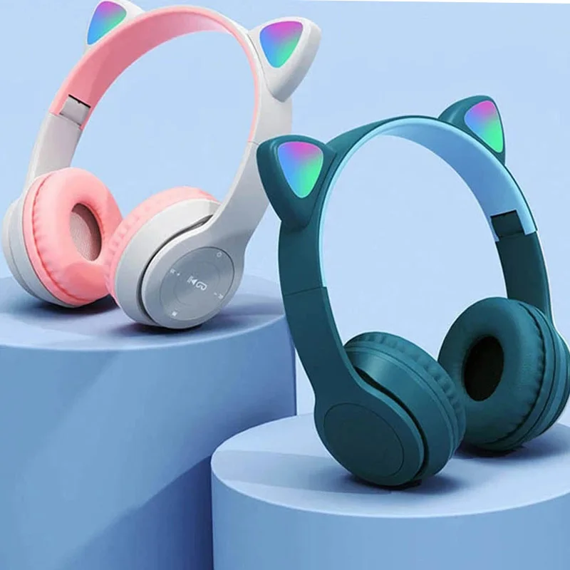 

Original P47 Wireless Bluetooth headset Big cat ear gaming headset Sports Hi-fi stereo headphone hearing aid for all smartphones