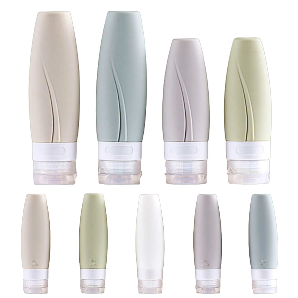 

Silicone Travel Bottles Different Wide Squeeze Travel Container Leakproof Refillable Shampoo Conditioner Lotion Face Body Wash