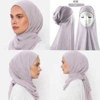 women muslim instant chiffon hijab with cap underscarf bonnet hijabs scarf islam headscarf headwrap turbante