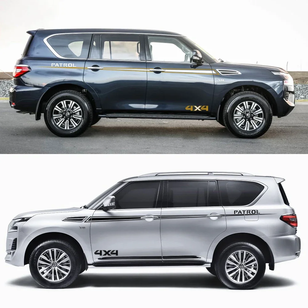Автомобильная дверь 4x4 наклейки для Nissan патруль y61 y62 графические полосы