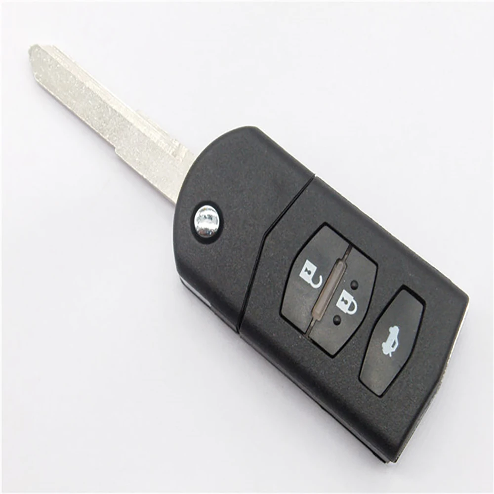 

Autodoxxsi Car Flip Key Case for MAZDA 2 3 5 6 RX8 MX5 3 Button Remote Fob Shell
