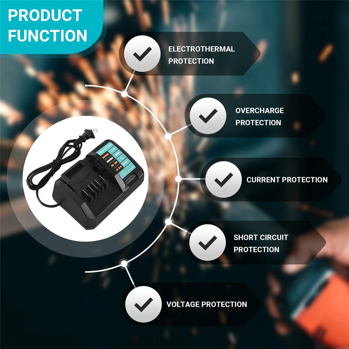 Зарядное устройство 14 4-18 В DC18WA для Maktec MAKITA DC18SG DC1851 BL1813G BL1415G BL1815G BL1413G UH522D UM167D UR180D -