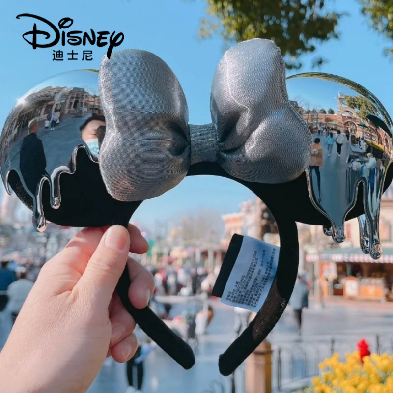 

Genuine Disney Mickey Mouse Minnie Ear Headband 100th Anniversary Kawaii Mickey Hair Hoop Collection Model Figure Birthday Gift
