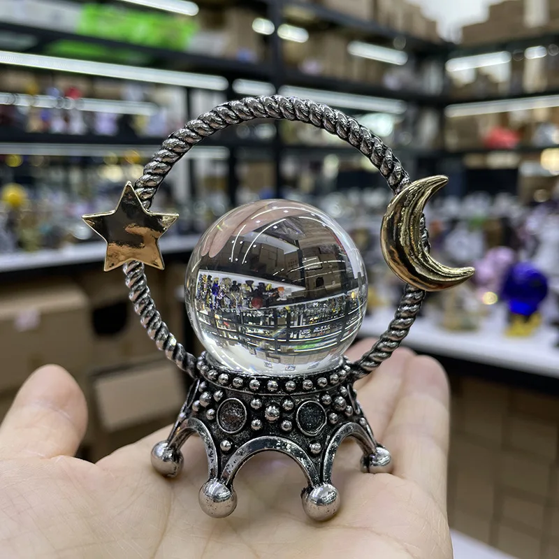 Metal Base Decoration Star Moon Crown Metal Jade Rough Stone Golf Tee Zinc Alloy