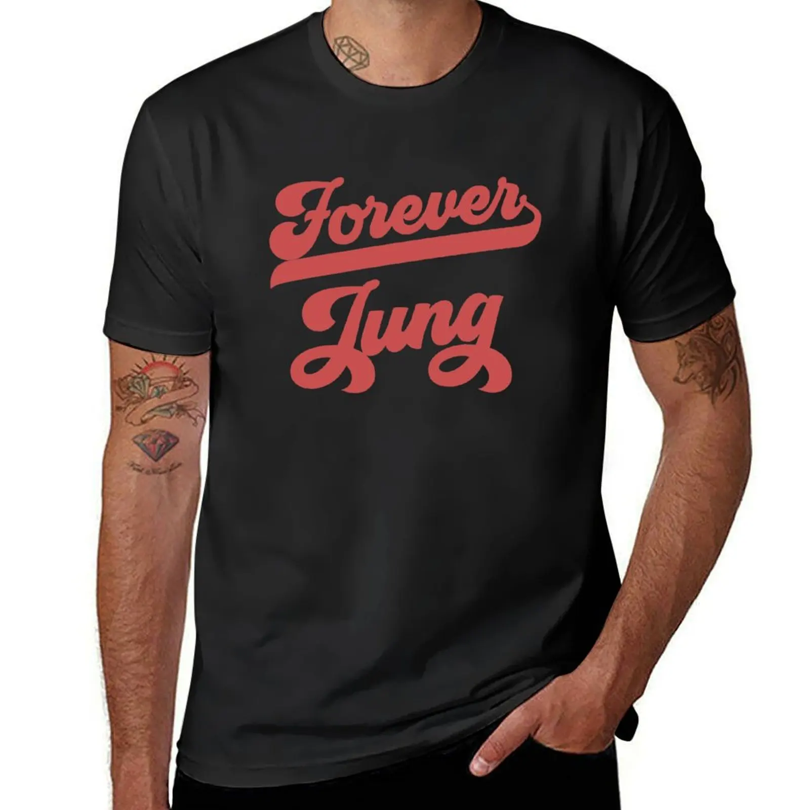 Футболка с надписью Forever Jung - Carl Gustav CG Jung-jungb для учителей психологии (большой