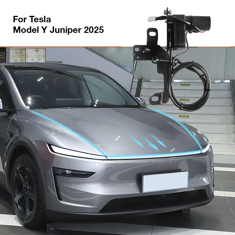 

Для Tesla Model Y Juniper 2025 электрический всасывающий передний багажник доводчик электрический замок с мягким закрыванием автоматический замок