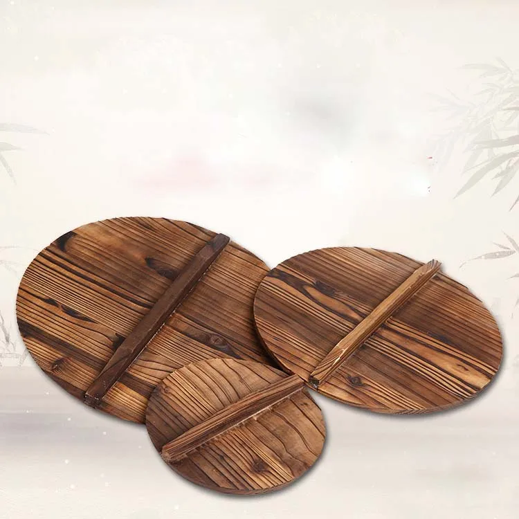 

Деревянная оболочка для кастрюль, теплоизоляция, защита от перелива, большая железная оболочка для кастрюли Nongjiale из массива дерева, крышка ...