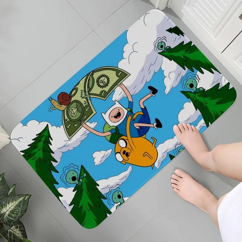 

Hallway Washable Bathroom Flannel Living Rug Room Floor Carpet Mats 3D Kid Room Adventure Time Prayer Rug Room Carpets Bath Mats