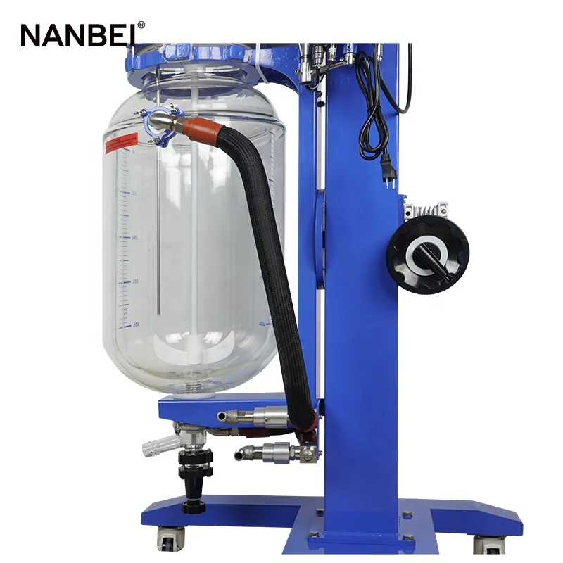 Nanbei Chemical 50L Электрический подъемный вращающийся двухслойный стеклянный реактор