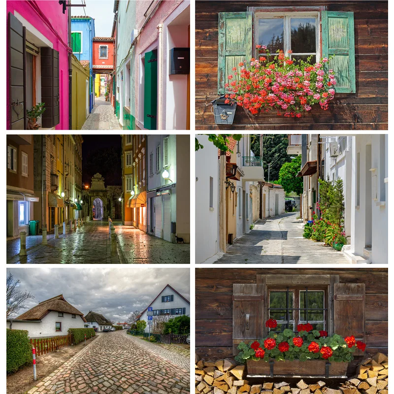 

Винтажный Европейский уличный фотографический фон для свадебных фотографий путешествий студийный реквизит 21926 вид, пейзаж