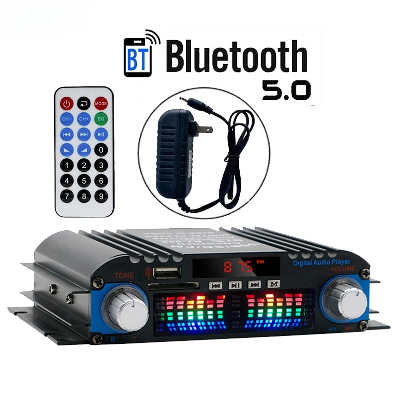 1800 Вт пиковая мощность Hi-Fi усилитель звука цифровой 4-канальный аудиоусилитель