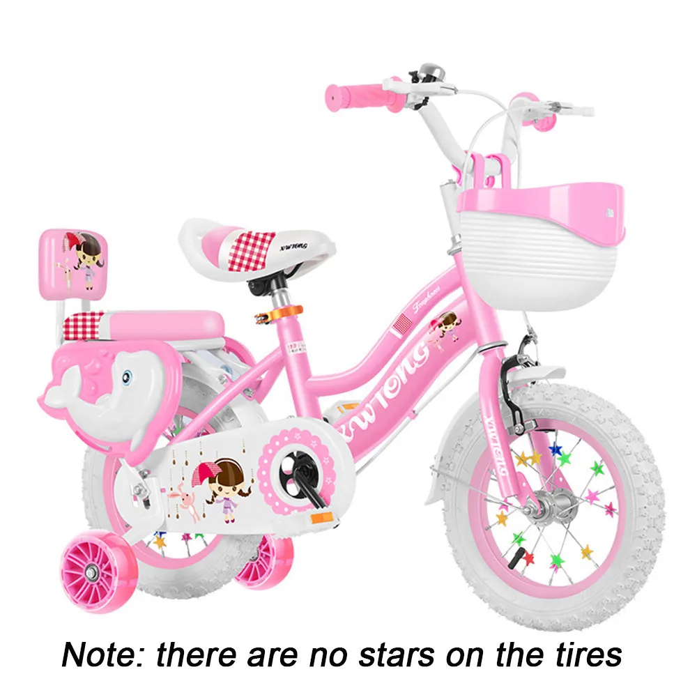 

12/14/16/18/20 Inches Bicycle Children Bike With Backrest Auxiliary Wheel High-Carbon Steel Anti Slip Tires Sponge Saddle