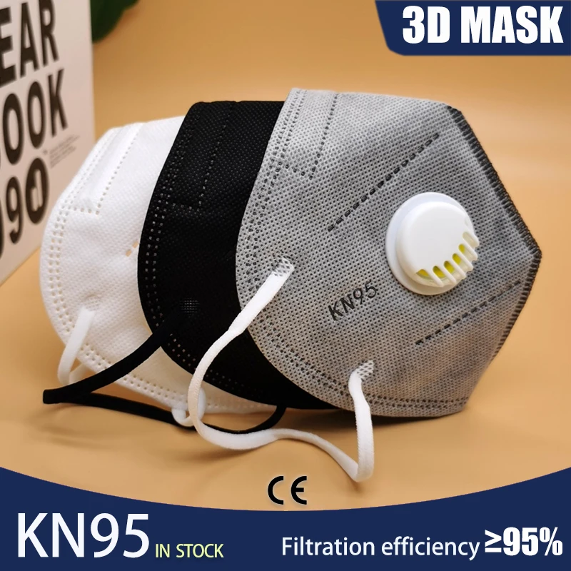 

GRAY FFP2 Value Mascarillas KN95 Mask Protective Dust Mask Masks Reusable Respirator Month KN95 Filter Mask Masque BLACK WHITE