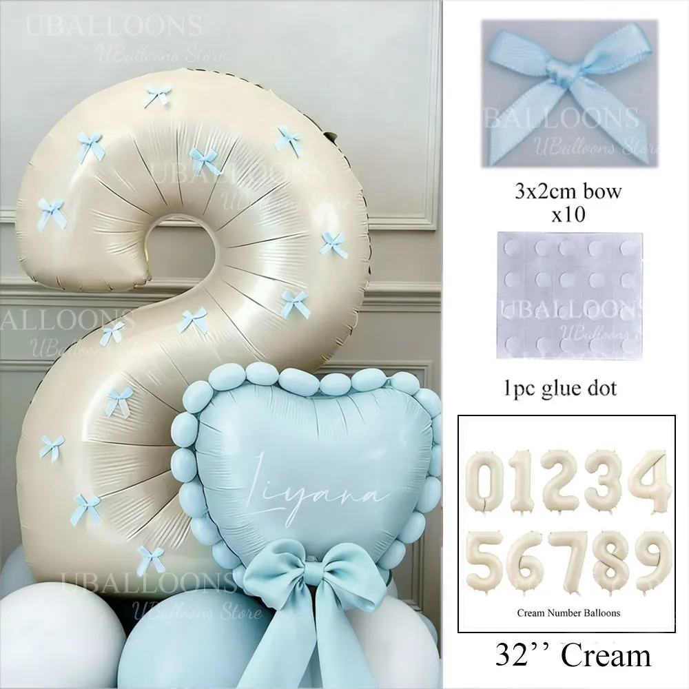 

Кремовый номерной воздушный шар 32 дюймов MicroPlush