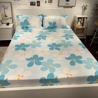 queen size fitted bed sheet with elastic band king size bed cover floral style sabanas cama