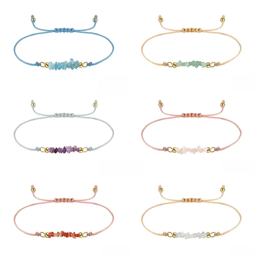 Браслет KISS MANDY Из Натурального Камня С Разноцветными Кристаллами Стерлингового