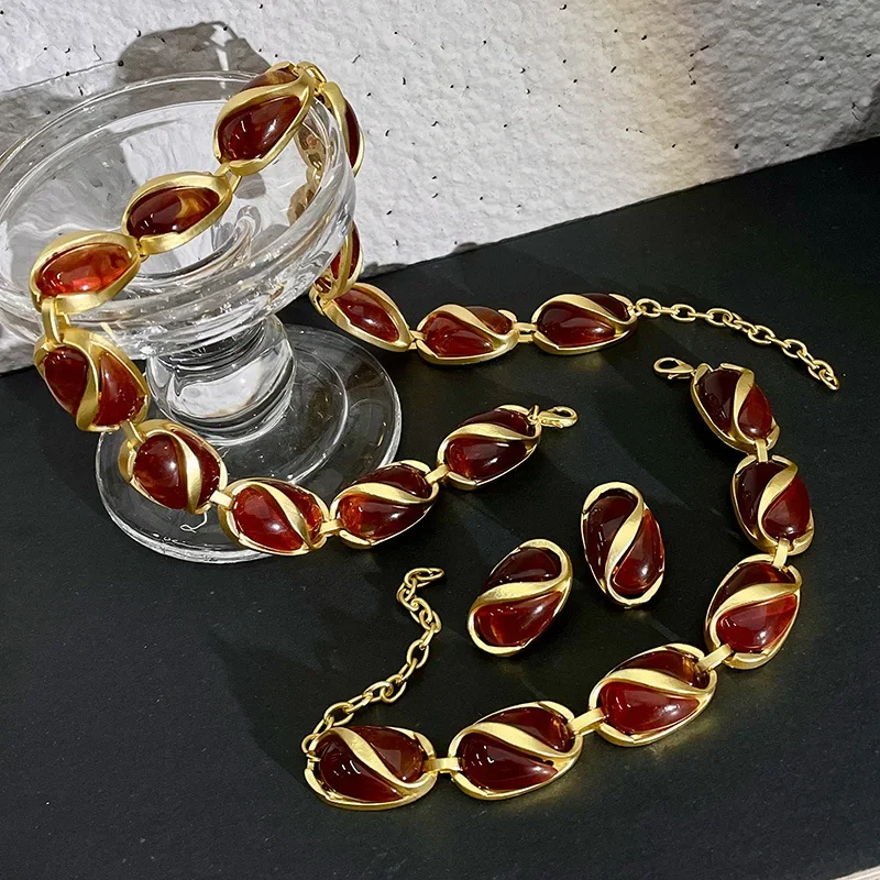 Ожерелья Draweye с коричневыми кристаллами для женщин модные ожерелья в