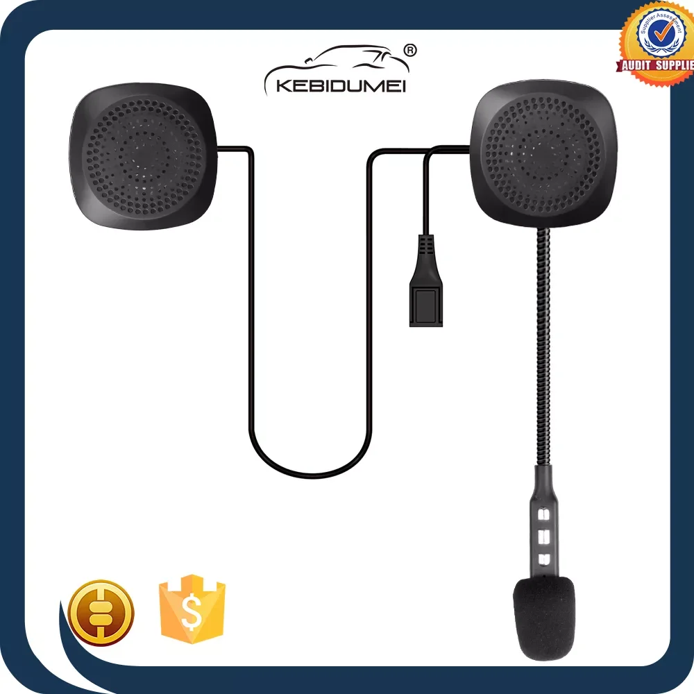 

Bluetooth 5.0 Wireless New Design Ultra-Thin Motorcycle Helmet Earphone Headset Bt Speaker Headset Helmet With Microphone Sponge