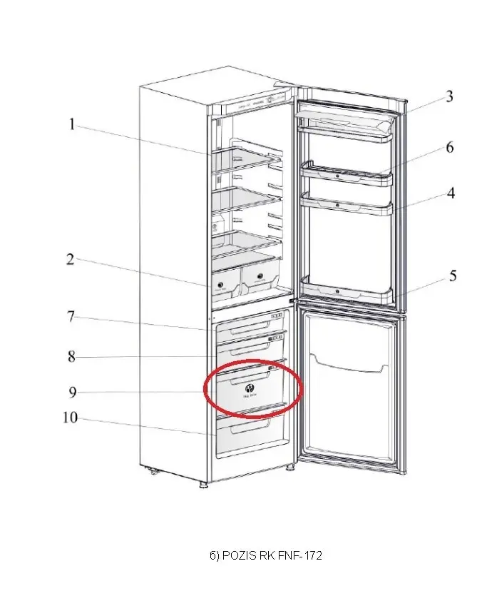 Ящик Big box холодильника Pozis RK FNF 170 172 FNF173 174 | Бытовая техника