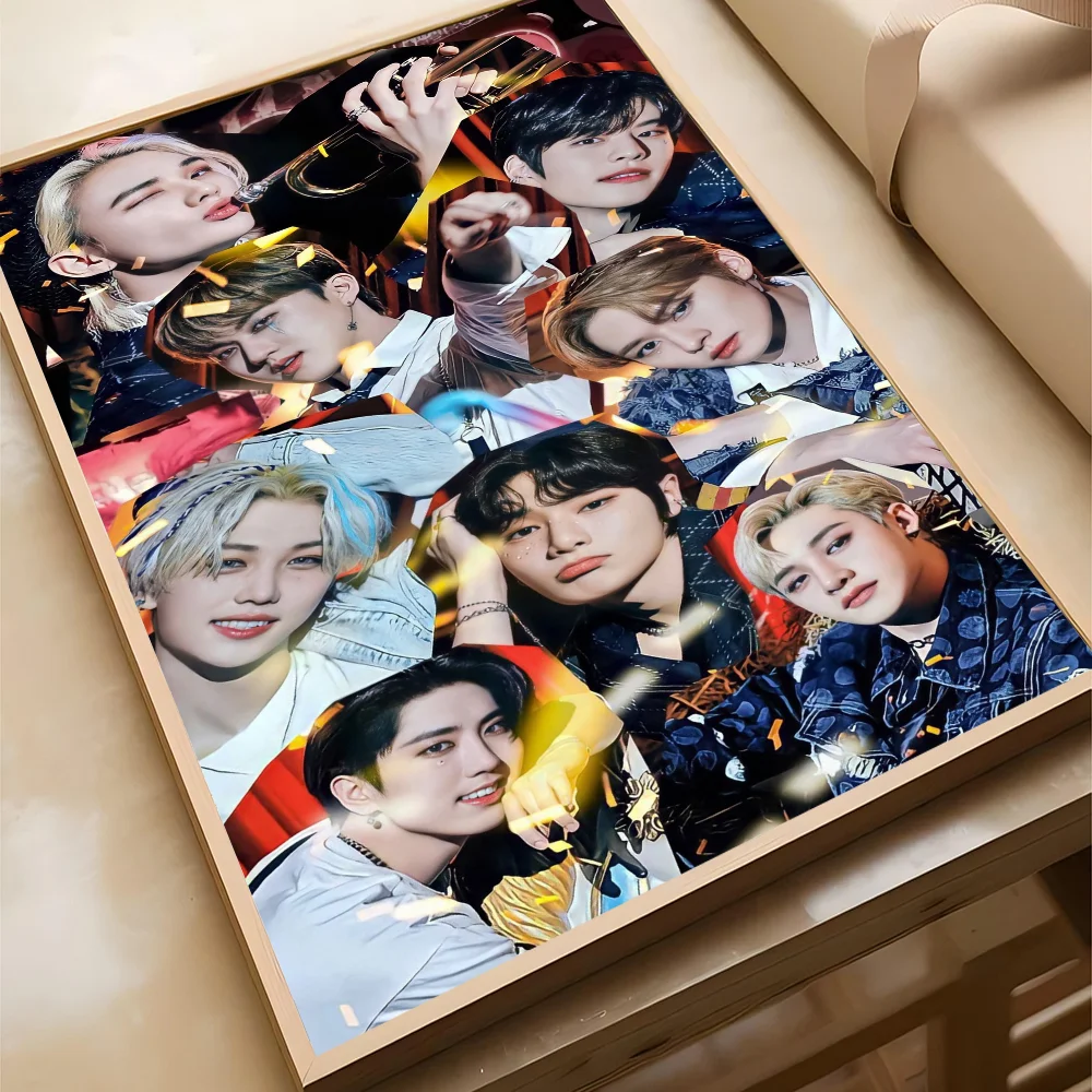 Kpop S-Stray детские липкие постеры с фильмами винтажные комнаты домашний бар кафе