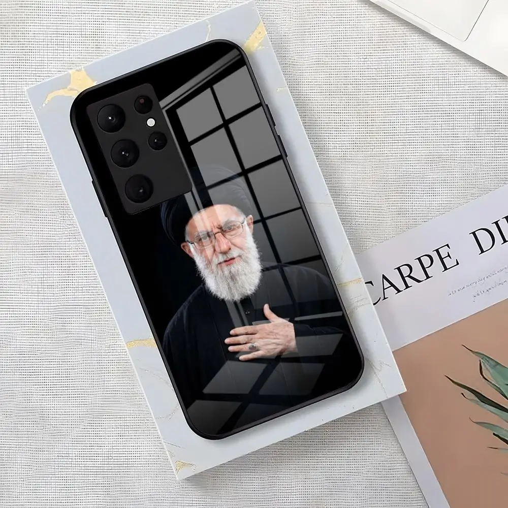 Фото Чехол для телефона Ali Khamenei для Samsung S26 S25 Edge S24 S23 S22 Ultra Plus Fe A57 A37 A17 A56 5G, стеклянная крышка №5