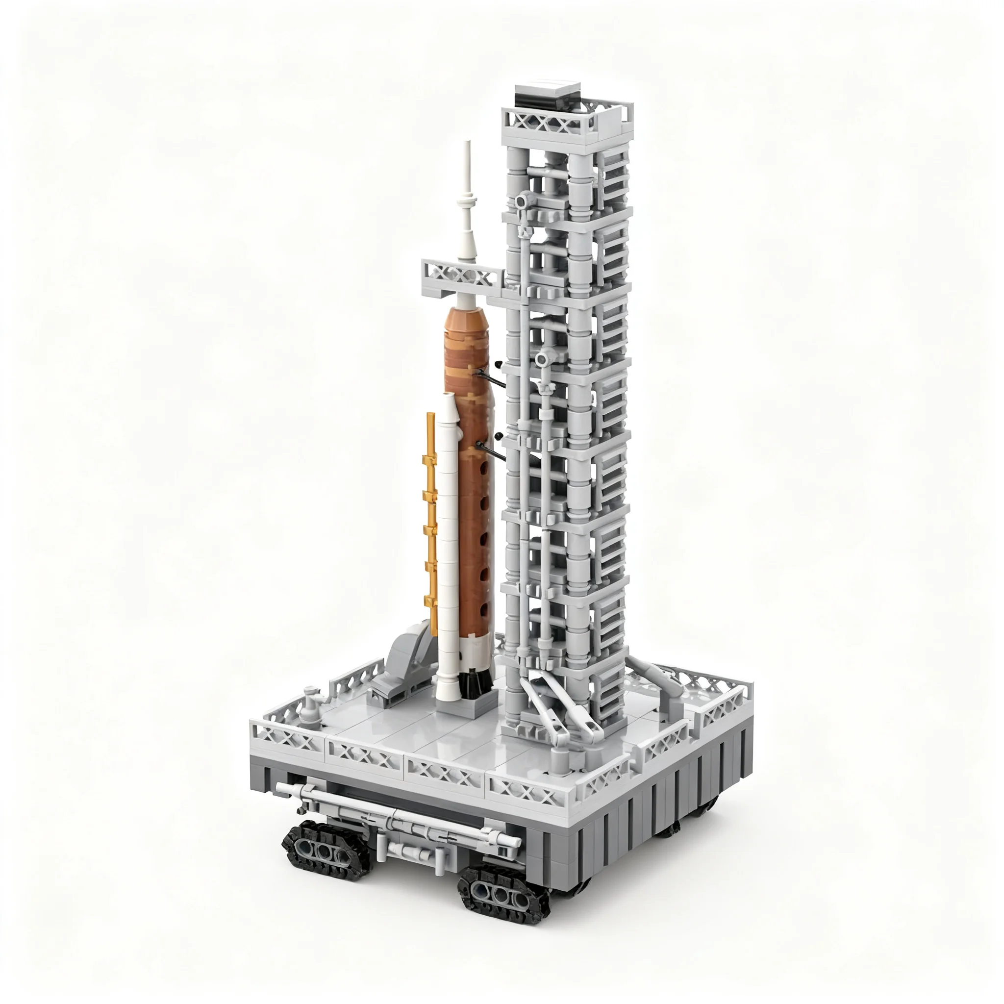 Фото Набор строительных блоков MOC Mini Artemis II Crawler Transporter, 646 деталей, конструктор для детей, идеальный подарок на день рождения или Рождество №3