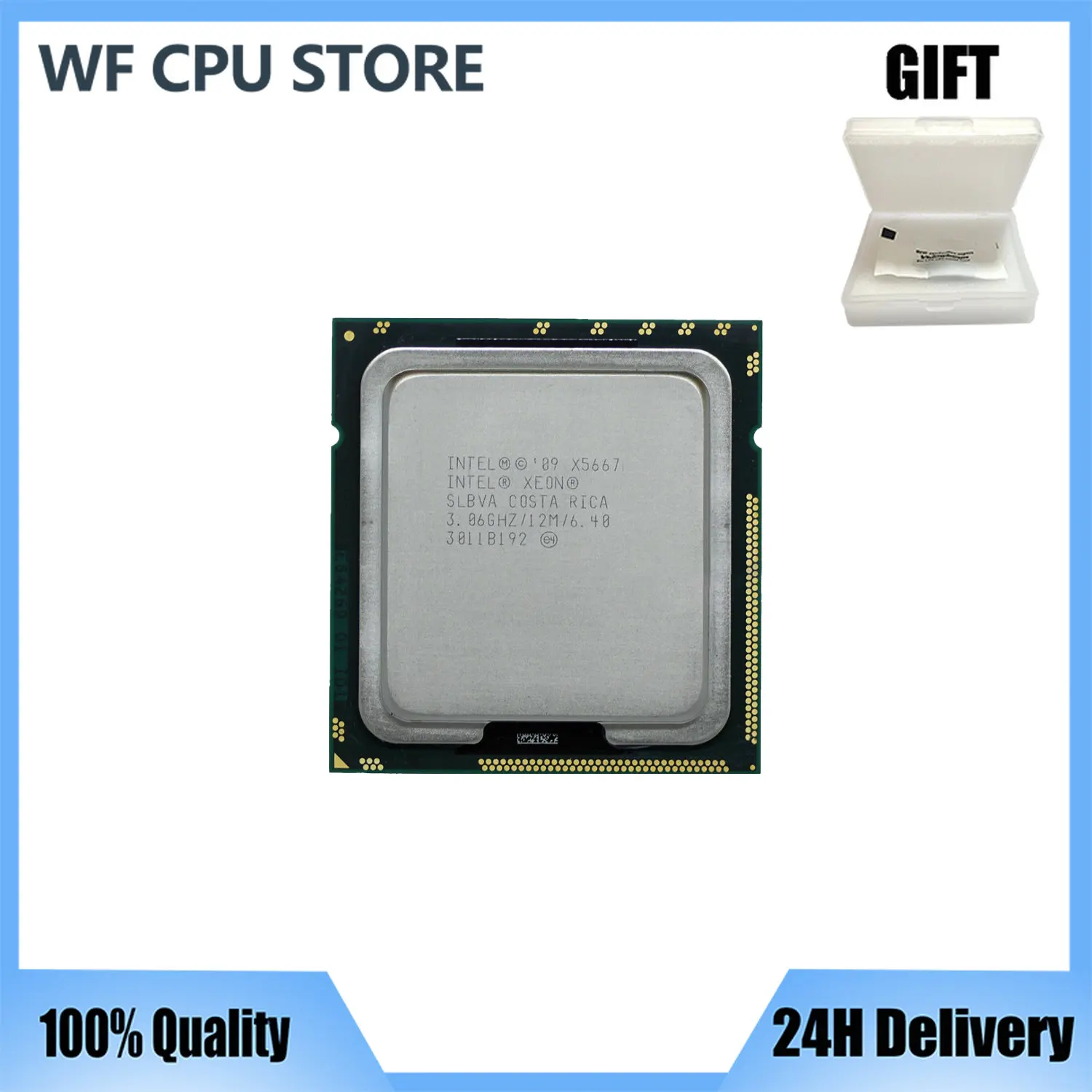 

Процессор X5667(12 Мб кэш-памяти, 3,06 ГГц) четырехъядерный LGA1366 Xeon X5667 серверный ЦП, ЦП Xeon X5667 для настольных ПК, ЦП X5667, 95 Вт