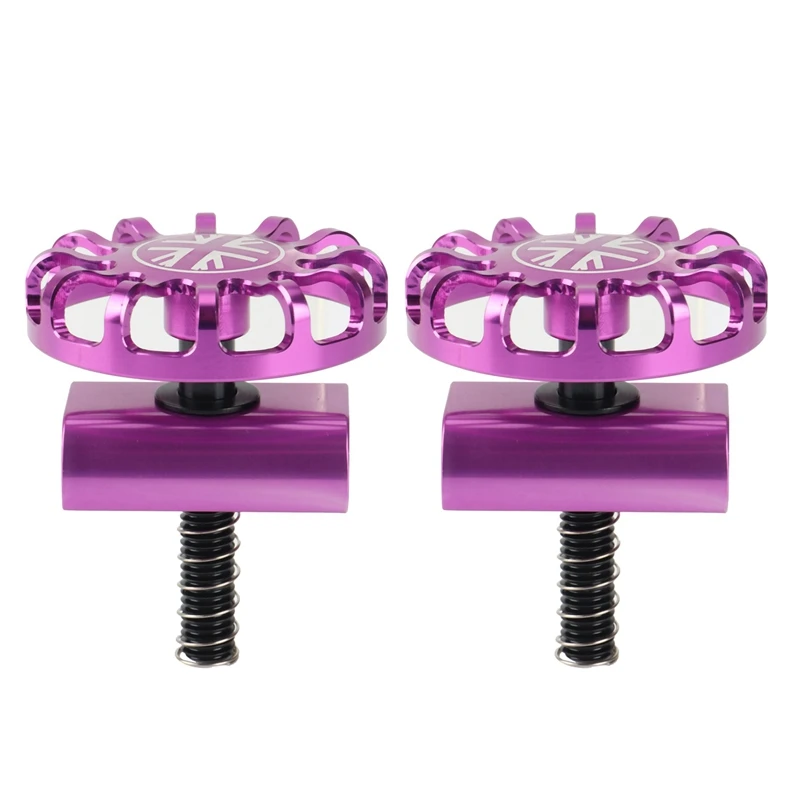 

2X Folding Bike Hinge Clamp Cnc Aluminum Alloy C Buckle For Brompton Bike Hinge Clip Bicycle Accessories,Purple
