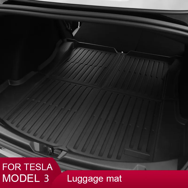 

3D TPE Pad Rear Luggage Mat for Tesla Model 3 2021-2023 Accessories Trunk Cargo Floor Fully Surrounded Waterproof Mats