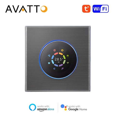 Смарт-термостат AVATTO с Wi-Fi и сенсорным экраном