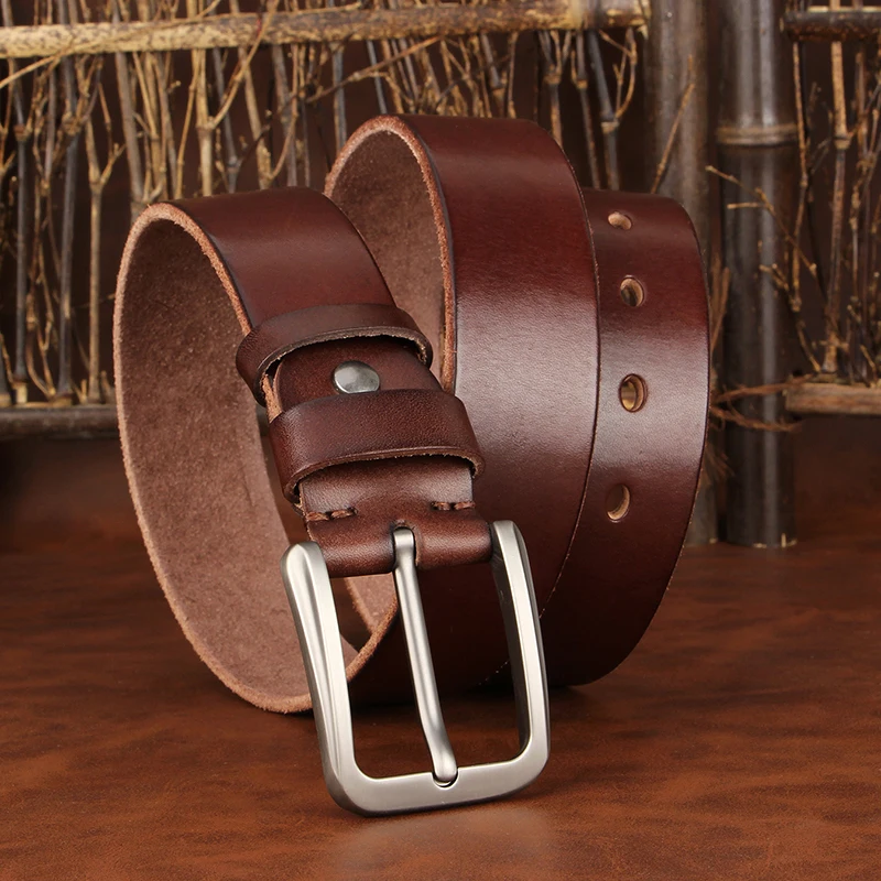 Винтажный роскошный кожаный мужской ремень ручной работы с пряжкой Cinturon Gotico из