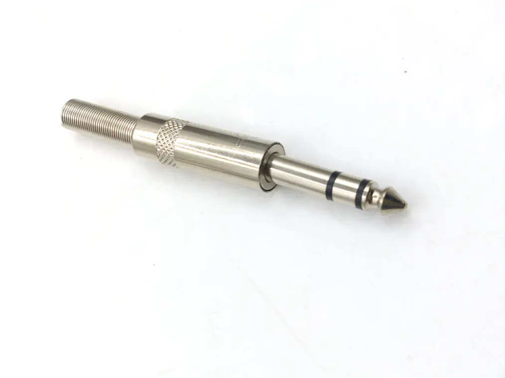 2 шт. медный 6 35 мм моно/стерео штекер подключаемый аудио видео кабель адаптер