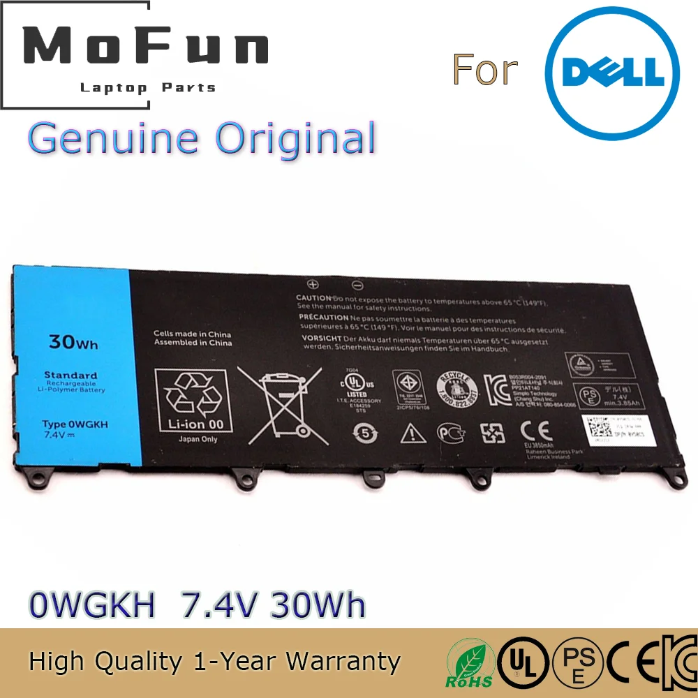 Новый оригинальный аккумулятор 0WGKH 7 4 в 30 Втч для ноутбука Dell latitude 11 Latitude 10 ste2 H91MK