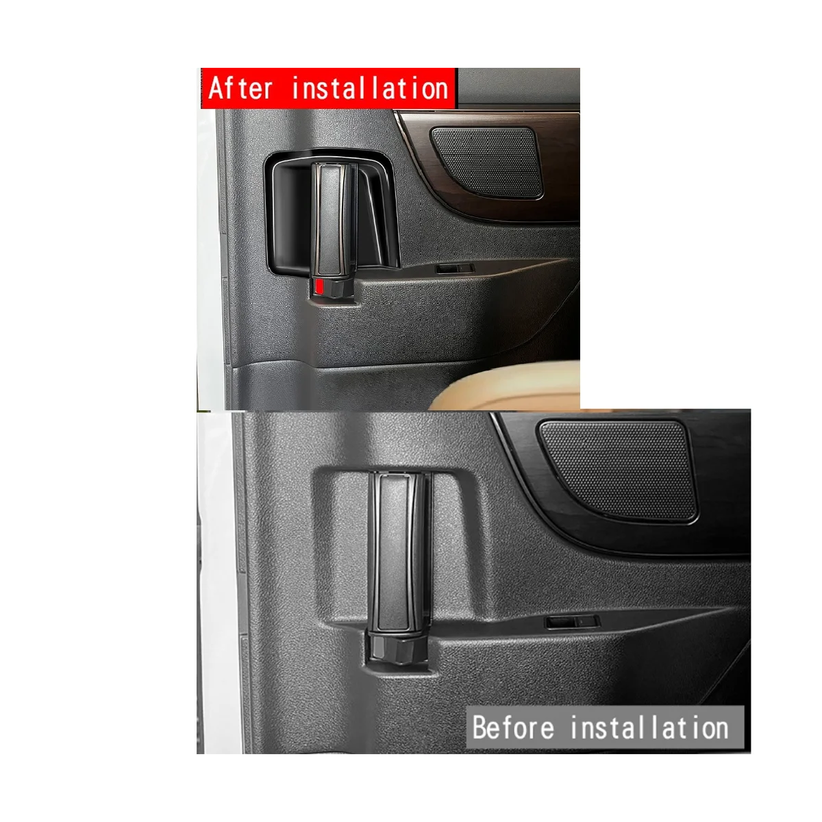Для Alphard 40 Серия 23 + внутренняя средняя дверная ручка крышка чаши Черный