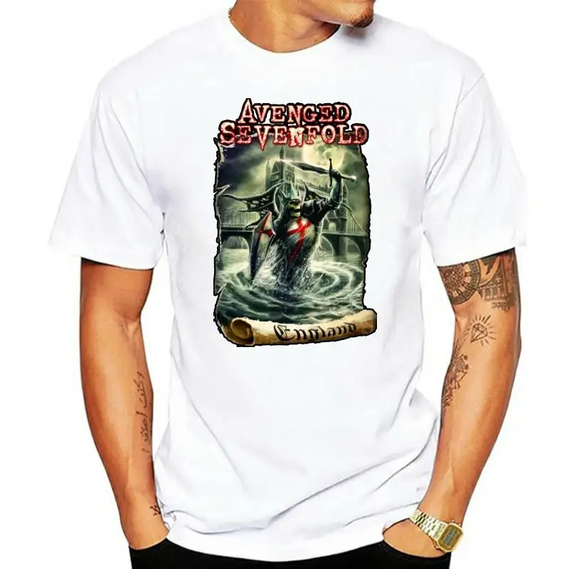 

Official Avenged Sevenfold England NEW Graphic Men's T-Shirt Band Metal Rock Short Sleeves Cotton Fashion T Shirt Free Shipping