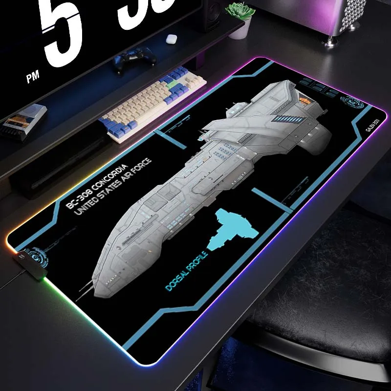 

RGB коврик для мыши, игровой коврик для мыши, коврики для ноутбука, Настольный коврик для клавиатуры с подсветкой, Настольный коврик с фиксирующими краями, игровой резиновый ковер для стола