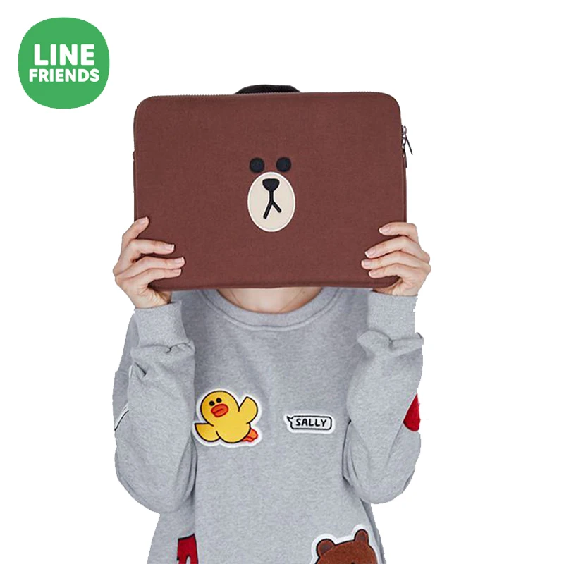 

Смарт-чехол Line Friends Choco для Ipad, 13-дюймовый коричневый Чехол для компьютера, чехол для планшета, плюшевый чехол для хранения, подарок для друга
