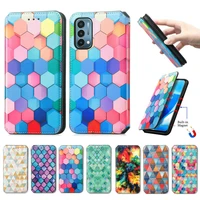 oneplus nord n200 5g wallet case colorful patterned folio leather flip cover for one plus nord n200 n 200 phone protective bag