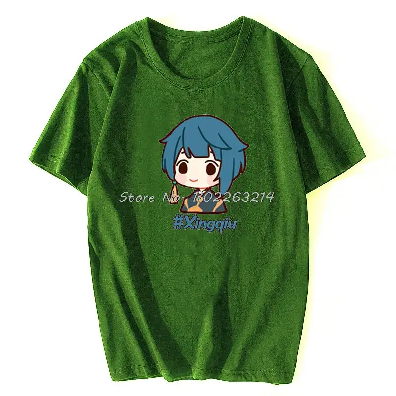 Одежда для игры Genshin Impact футболка с милым мультяшным принтом персонажа Мужская