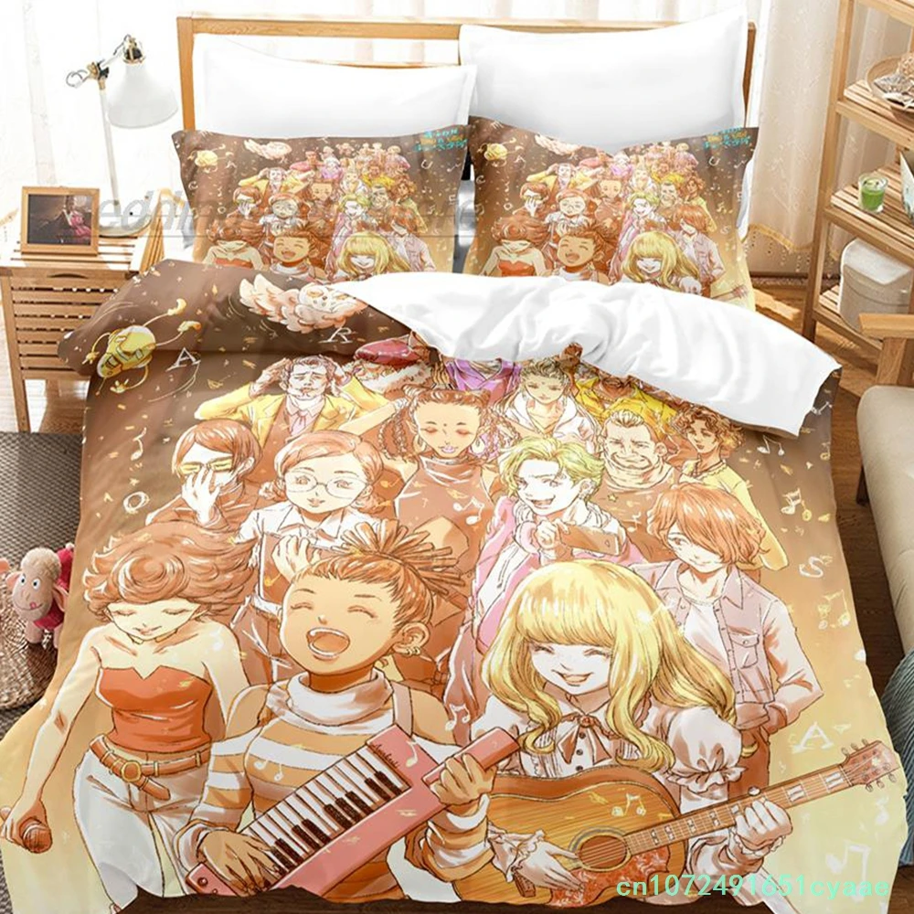 Фото Новый комплект постельного белья Carole Tuesday: односпальный, двуспальный, королевский размер, для взрослых и детей, наборы пододеяльников, комплекты простыней в стиле аниме №1
