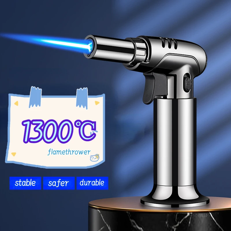 Мощная зажигалка с голубым пламенем ручной пистолет-распылитель для барбекю